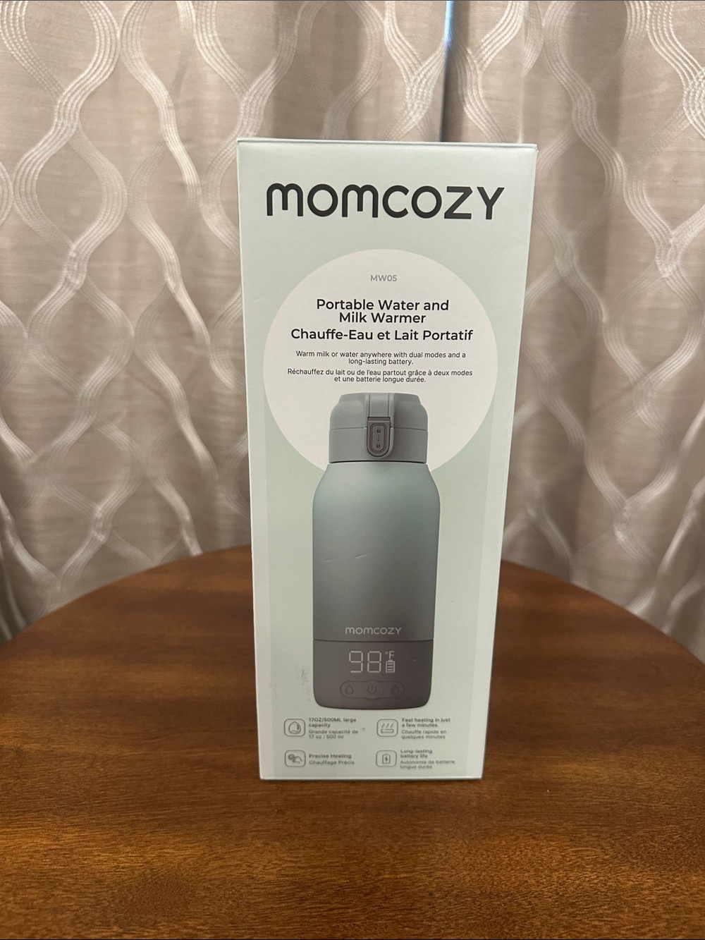 momcozy Portable Water & Milk Warmer Bottle - Sage Green